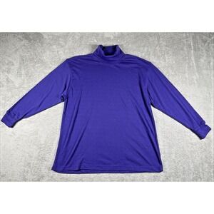 Vintage Forelli Women's Long Sleeve Turtleneck Shirt Purple Size 18/20